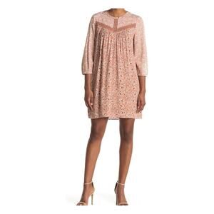 Daniel Rainn DR2 print lace inset dress SZ sm